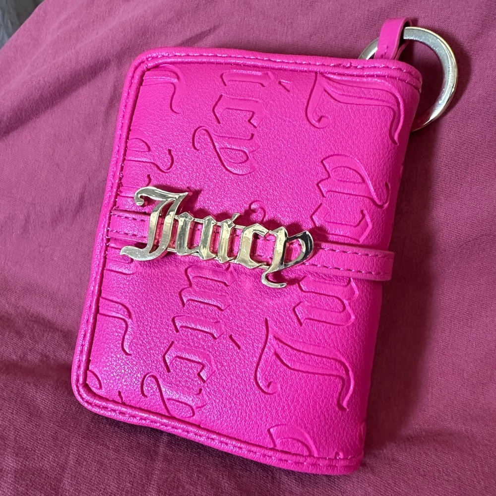 Juicy Couture Cool Collar Hot Pink Bifold Wallet